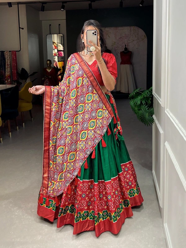 Antique Fashion 1 There's a sense of magic in weddings  Twirling lehengas that catch the sun in a thousand winks traditional dola silk  lehenga choicest creations curated for the season of wedding vibes  bliss  - green