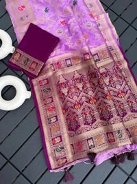 Antique Fashion 1 Exclusive heavy silk for  summer Bridal collection heavy viscose silk pattern  pattern in Banarsi zari weave 