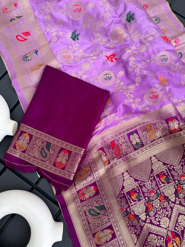 Antique Fashion  Exclusive heavy silk for  summer Bridal collection heavy viscose silk pattern  pattern in Banarsi zari weave 