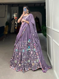Antique Fashion 1 Our new designer Lehenga beckons you to immerse yourself  in our ethereal ensemble - gray