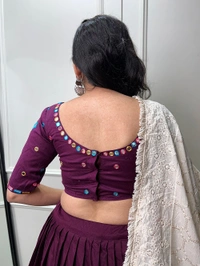 Antique Fashion 1 Presenting a perfectly blended endless array of patterns, designs, color, mirror work and lucknowi dupatta, that represents a vibrant gujarati culture & true essence of our festival choli. 