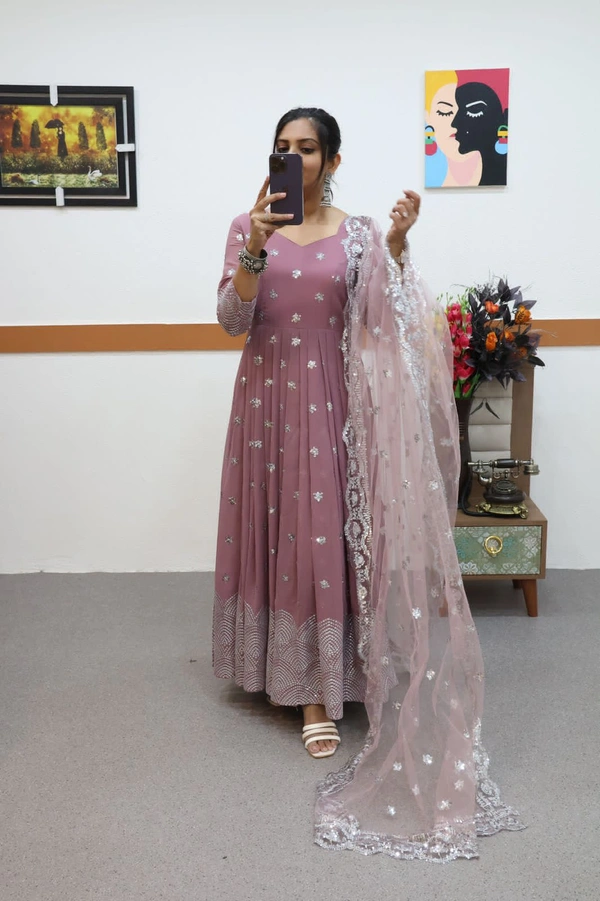 Antique Fashion 1 Duppta Gown - xxl (44)
