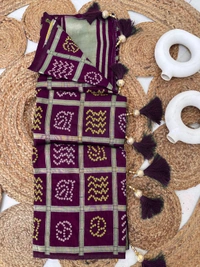 Antique Fashion 1 Exclusive heavy khadi  silk for  upcoming  festive season heavy   pattern in gold zari weave  and thread  weave patola pattern - wine