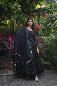 Antique Fashion 1  PREMIUM READYMADE GOWN COLLECTIONS  - Black, M (38)