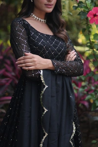 Antique Fashion 1  PREMIUM READYMADE GOWN COLLECTIONS  - Black, M (38)