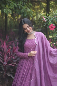 Antique Fashion 1  PREMIUM READYMADE GOWN COLLECTIONS  - Onion, S (36)