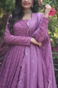 Antique Fashion 1  PREMIUM READYMADE GOWN COLLECTIONS  - Onion, S (36)