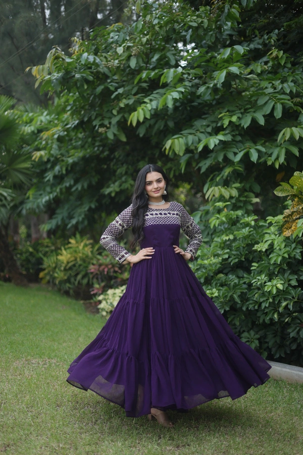 Antique Fashion   Designer Gown is luxury clothing Considered to be high quality Made by Zari Thread   Sequins Embroidery This is Made for Desirable Women's who deserve it  - wine
