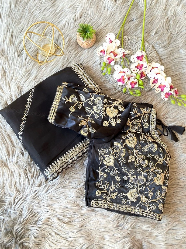 Antique Fashion 1 Exclusive Arrival Orgenza  zimmyChu twotone - Black