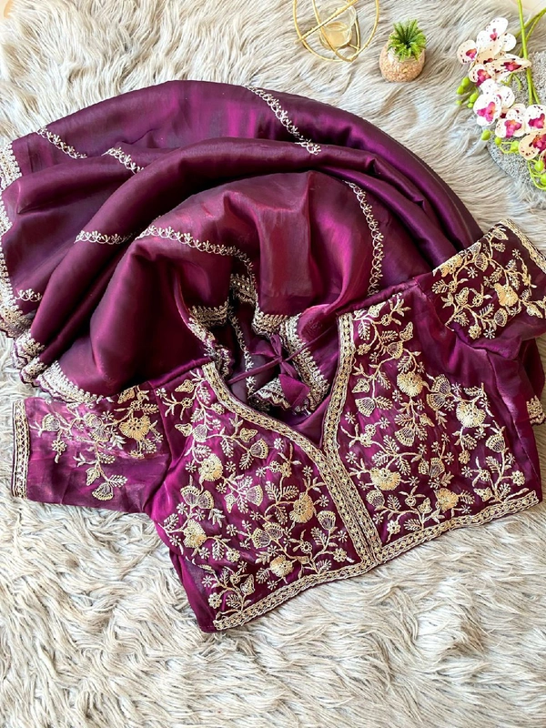 Antique Fashion 1 Exclusive Arrival Orgenza  zimmyChu twotone - wine