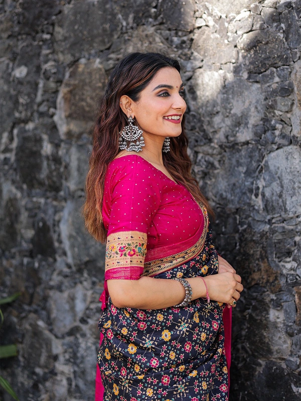 Antique Fashion 1 Ceremony that marks the beginning not only of wedding celebrations but also  lifelong togetherness Get this beautiful dola silk saree with for upcoming traditional event - blue
