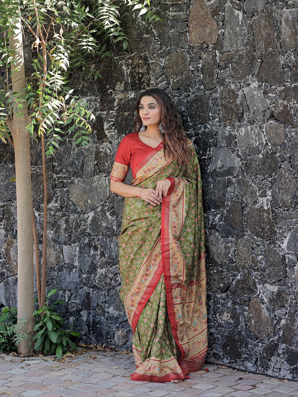 Antique Fashion 1 Ceremony that marks the beginning not only of wedding celebrations but also  lifelong togetherness Get this beautiful dola silk saree with for upcoming traditional event - mahendi