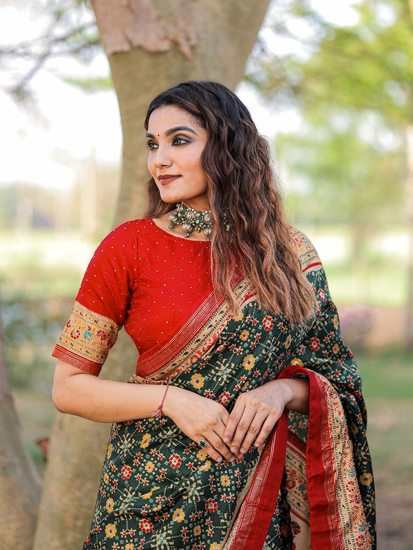Antique Fashion 1 Ceremony that marks the beginning not only of wedding celebrations but also  lifelong togetherness Get this beautiful dola silk saree with for upcoming traditional event - green