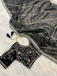 Antique Fashion 1 Exclusive Arrival Orgenza  zimmyChu twotone - Black