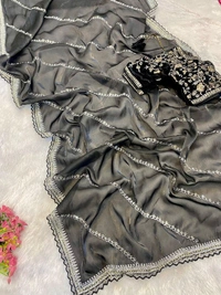 Antique Fashion 1 Exclusive Arrival Orgenza  zimmyChu twotone - Black