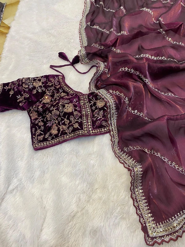 Antique Fashion 1 Exclusive Arrival Orgenza  zimmyChu twotone - wine