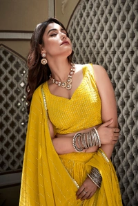 Antique Fashion 1 UPGRADE YOUR COLLECTION BY THIS BEAUTY OF GEORGETTE LEHENGA - Yellow