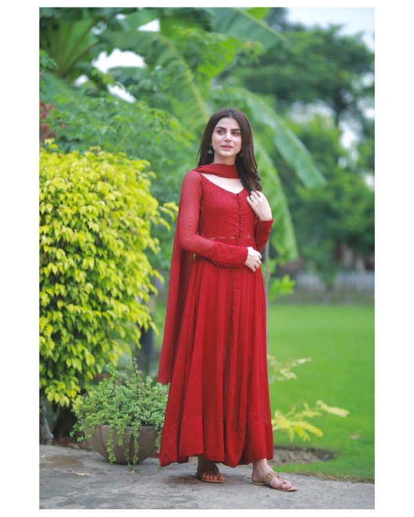 Antique Fashion 1 Georgette anarkali set  - L (40)