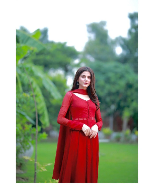 Antique Fashion 1 Georgette anarkali set  - L (40)