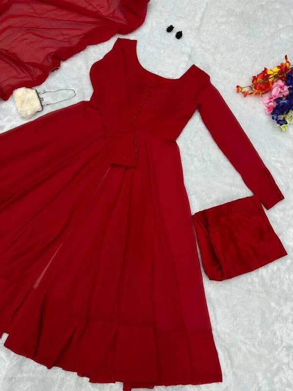 Antique Fashion 1 Georgette anarkali set  - L (40)