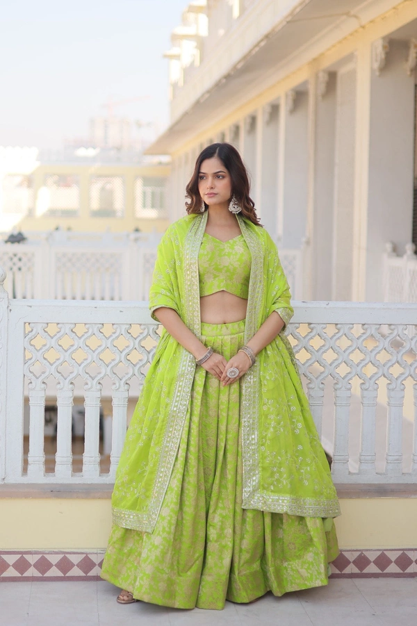 Antique Fashion  LEHENGA CHOLI COLLECTIONS 2024 - green
