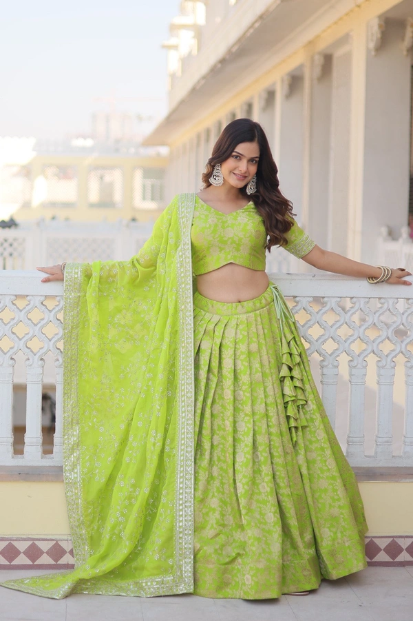 Antique Fashion  LEHENGA CHOLI COLLECTIONS 2024 - green