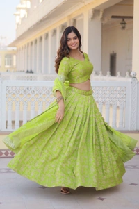 Antique Fashion 1 LEHENGA CHOLI COLLECTIONS 2024 - green