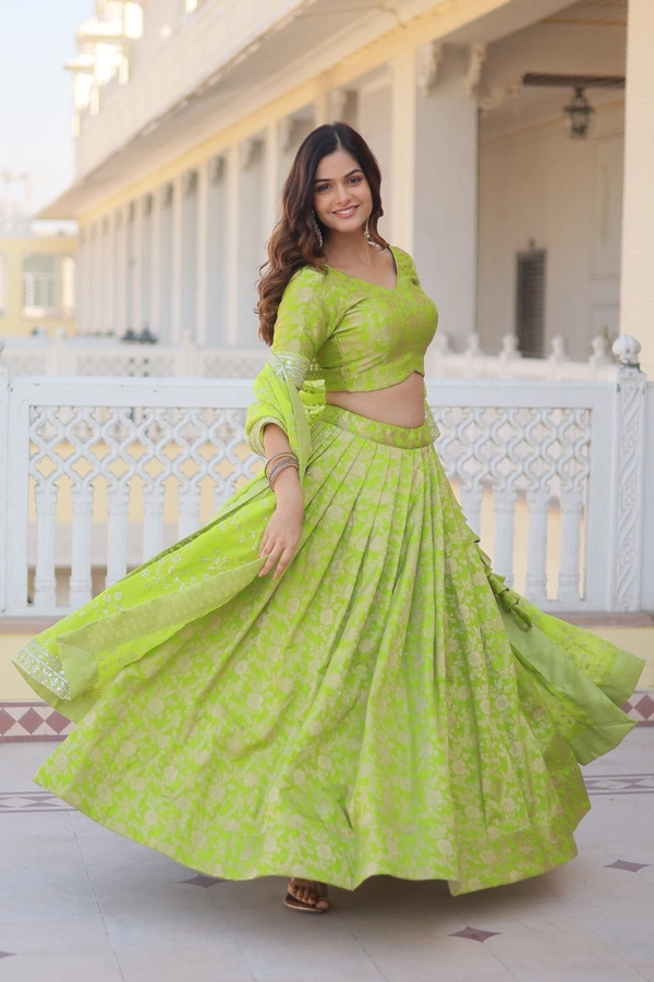 Antique Fashion  LEHENGA CHOLI COLLECTIONS 2024 - green