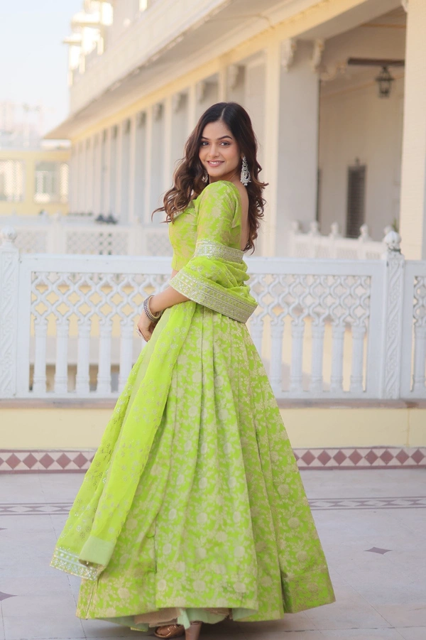 Antique Fashion  LEHENGA CHOLI COLLECTIONS 2024 - green