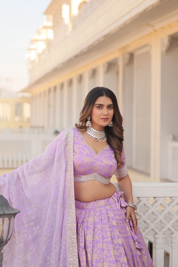 Antique Fashion  LEHENGA CHOLI COLLECTIONS 2024 - lavender