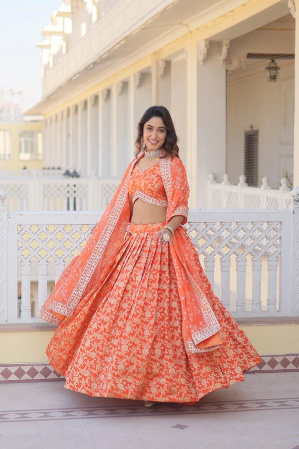 Antique Fashion  LEHENGA CHOLI COLLECTIONS 2024 - orange