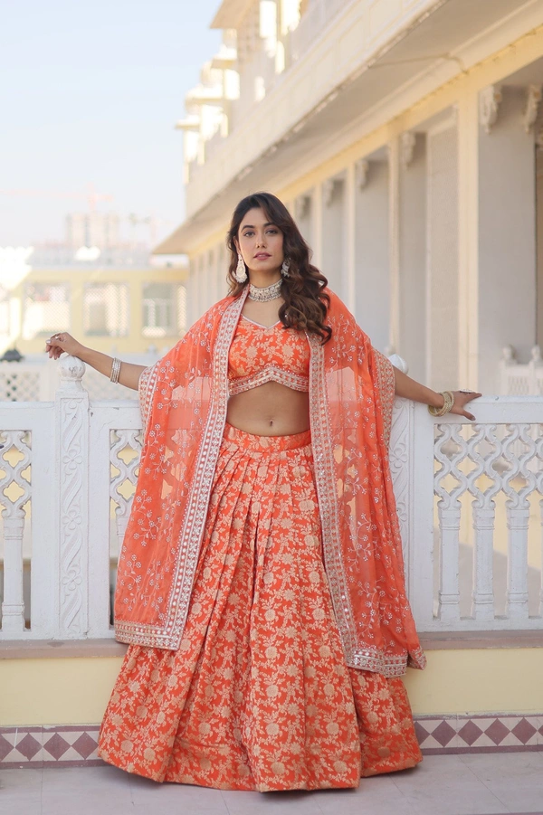 Antique Fashion  LEHENGA CHOLI COLLECTIONS 2024 - orange