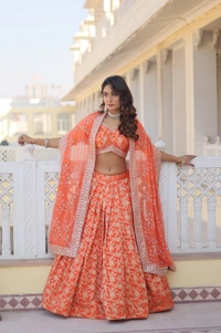 Antique Fashion 1 LEHENGA CHOLI COLLECTIONS 2024 - orange