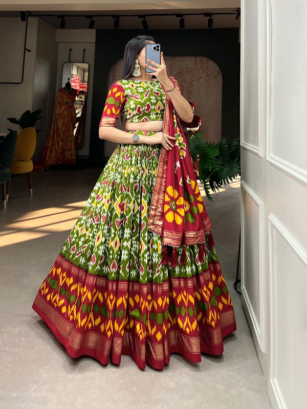 Antique Fashion  Lehenga Choli - mahendi