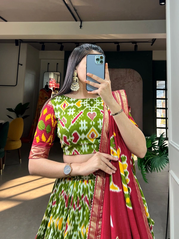 Antique Fashion  Lehenga Choli - mahendi