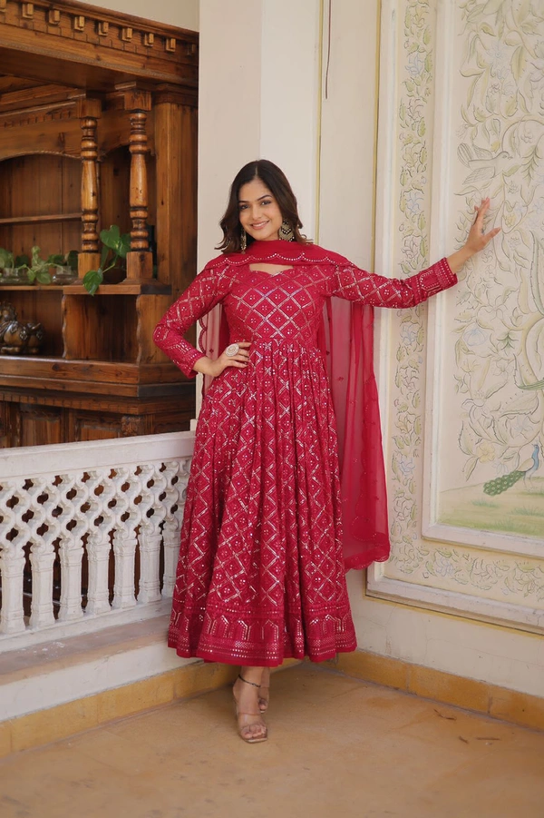 Antique Fashion 1  GOWN WITH DUPATTA COLLECTIONS  - rani, M (38)