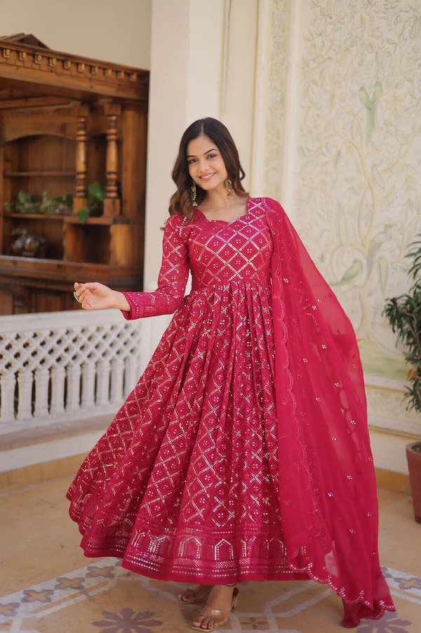 Antique Fashion 1  GOWN WITH DUPATTA COLLECTIONS  - rani, M (38)