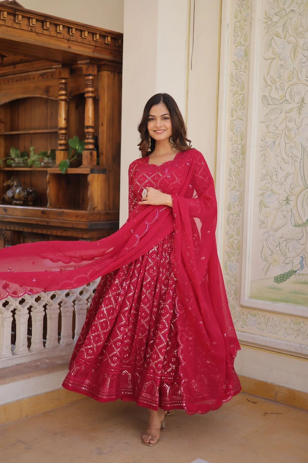 Antique Fashion 1  GOWN WITH DUPATTA COLLECTIONS  - rani, M (38)