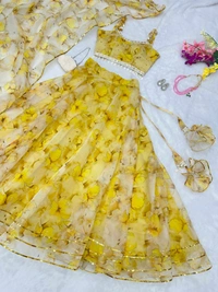 Antique Fashion 1 Organza Love Lahenga  - color 1