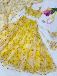 Antique Fashion 1 Organza Love Lahenga  - color 1