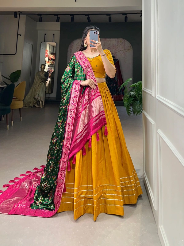 Antique Fashion  Lehenga choli - mustard