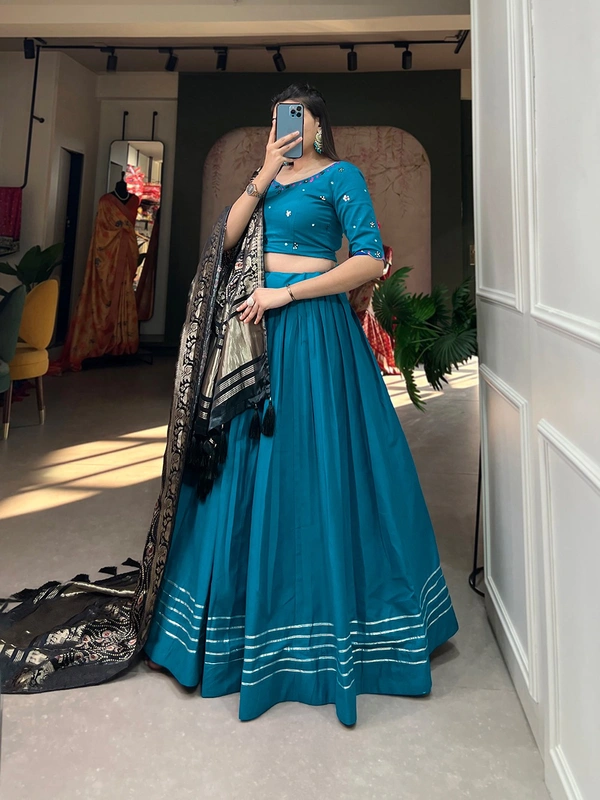 Antique Fashion  Lehenga choli - blue