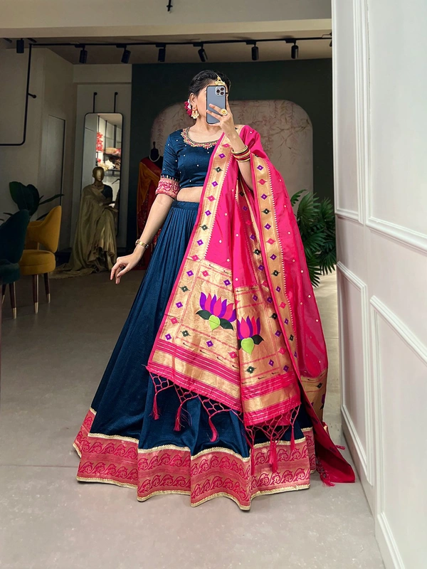 Antique Fashion Lehenga choli - Navy Blue
