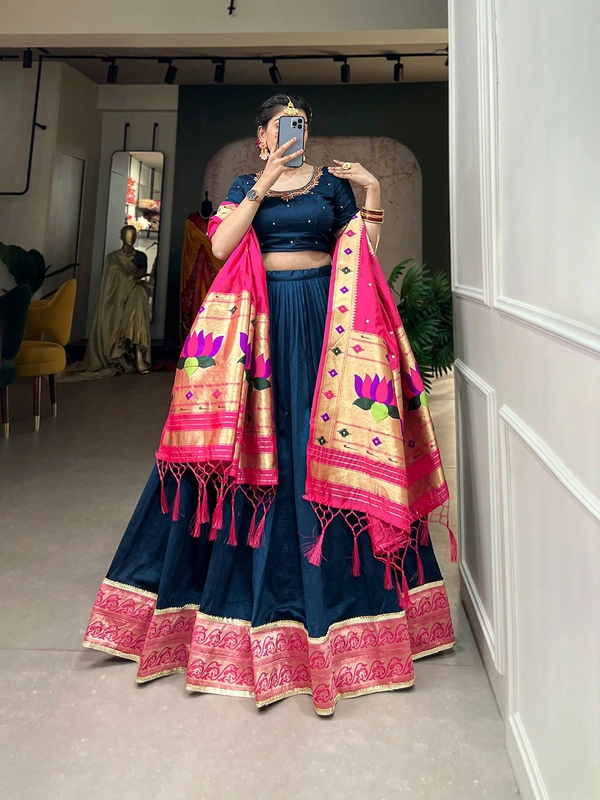 Antique Fashion Lehenga choli - Navy Blue