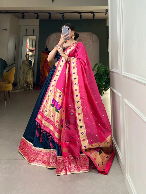 Antique Fashion Lehenga choli - Navy Blue