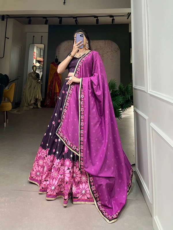 Antique Fashion  Lehenga choli - wine