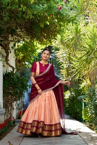 Antique Fashion 1 South Indian Look  - Peach