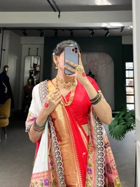 Antique Fashion 1 Jacquard Silk Sarees - Red