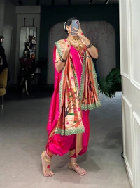 Antique Fashion 1 Marathi Look Sarees - Pink