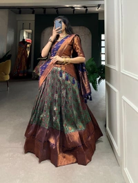 Antique Fashion 1 Pattu Stiched Lehenga Choli